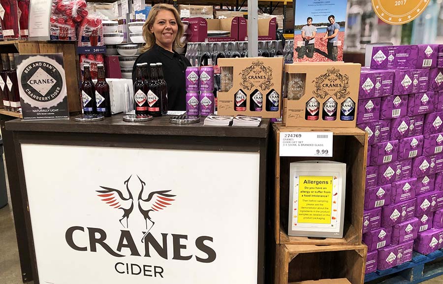 Cranes Cider product sampling